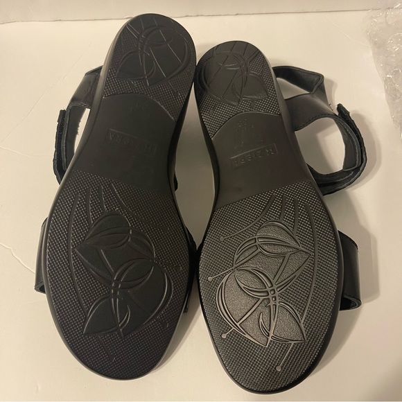 Ziera Women’s Cross Strap Leather Super Support Black Sandal Size 38 (7.5) - Picture 7 of 8